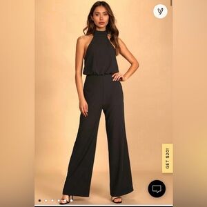 Lulus black open back jumpsuit